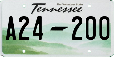 TN license plate A2420O