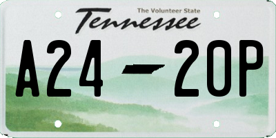 TN license plate A2420P