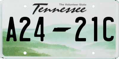 TN license plate A2421C