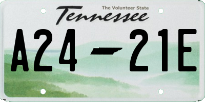 TN license plate A2421E