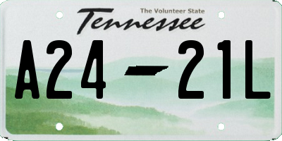 TN license plate A2421L