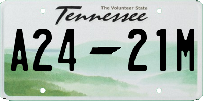 TN license plate A2421M