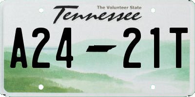 TN license plate A2421T