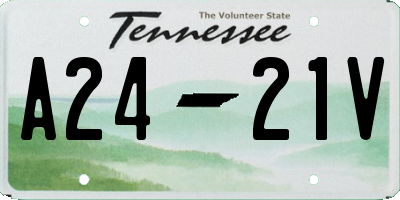 TN license plate A2421V