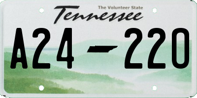 TN license plate A2422O