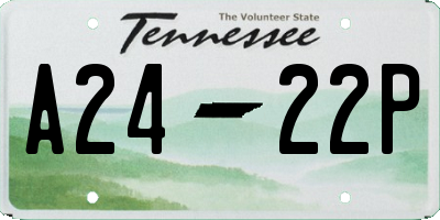 TN license plate A2422P