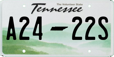 TN license plate A2422S