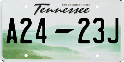 TN license plate A2423J