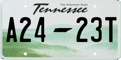 TN license plate A2423T