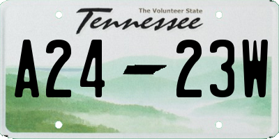 TN license plate A2423W