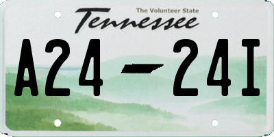 TN license plate A2424I