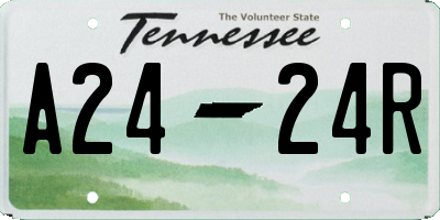 TN license plate A2424R