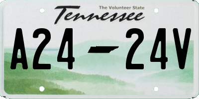 TN license plate A2424V