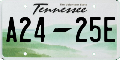 TN license plate A2425E