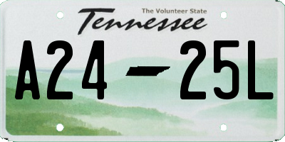 TN license plate A2425L