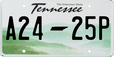TN license plate A2425P
