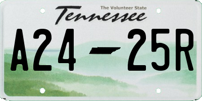 TN license plate A2425R