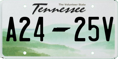 TN license plate A2425V