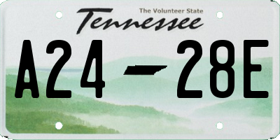TN license plate A2428E
