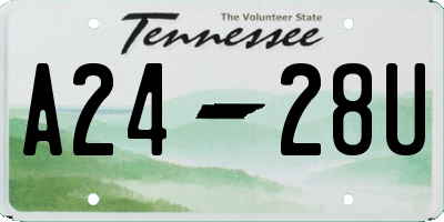 TN license plate A2428U
