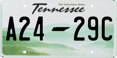 TN license plate A2429C