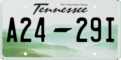 TN license plate A2429I