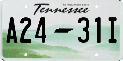 TN license plate A2431I