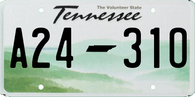 TN license plate A2431O