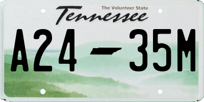 TN license plate A2435M