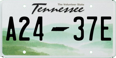 TN license plate A2437E