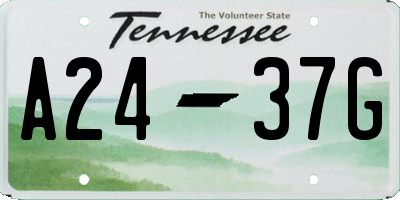 TN license plate A2437G