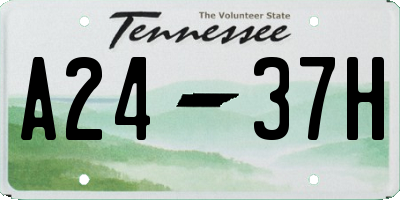 TN license plate A2437H