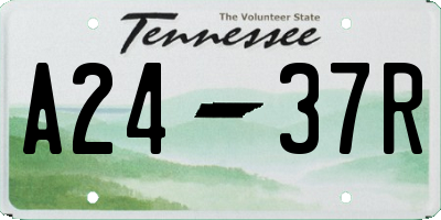 TN license plate A2437R