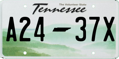 TN license plate A2437X