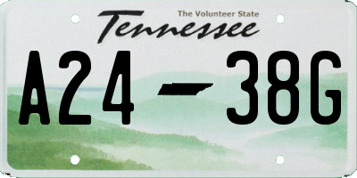 TN license plate A2438G