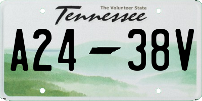 TN license plate A2438V