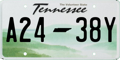 TN license plate A2438Y
