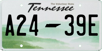 TN license plate A2439E