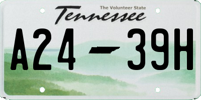 TN license plate A2439H