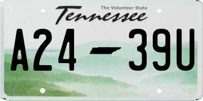 TN license plate A2439U