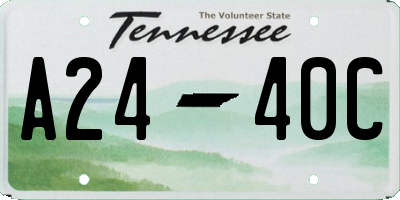 TN license plate A2440C