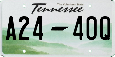 TN license plate A2440Q