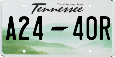 TN license plate A2440R