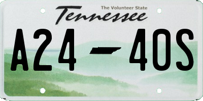 TN license plate A2440S