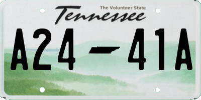 TN license plate A2441A