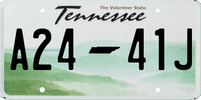 TN license plate A2441J