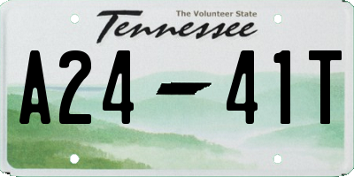 TN license plate A2441T