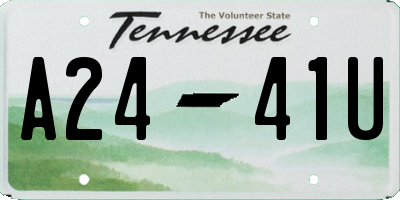 TN license plate A2441U