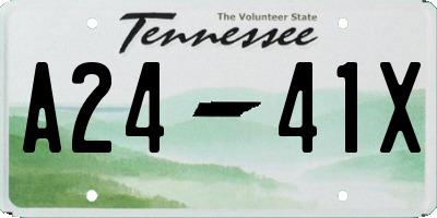 TN license plate A2441X