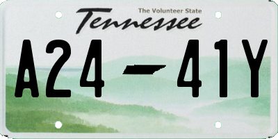 TN license plate A2441Y